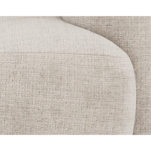 Grace - module d'assise gauche en velours texturé - Beige