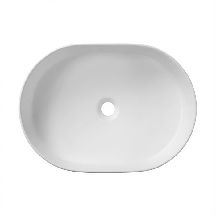 Vasque à poser ovale 50 x 36,5 x 12 cm sans trop-plein blanc mat PixL (CEPX5037WM)