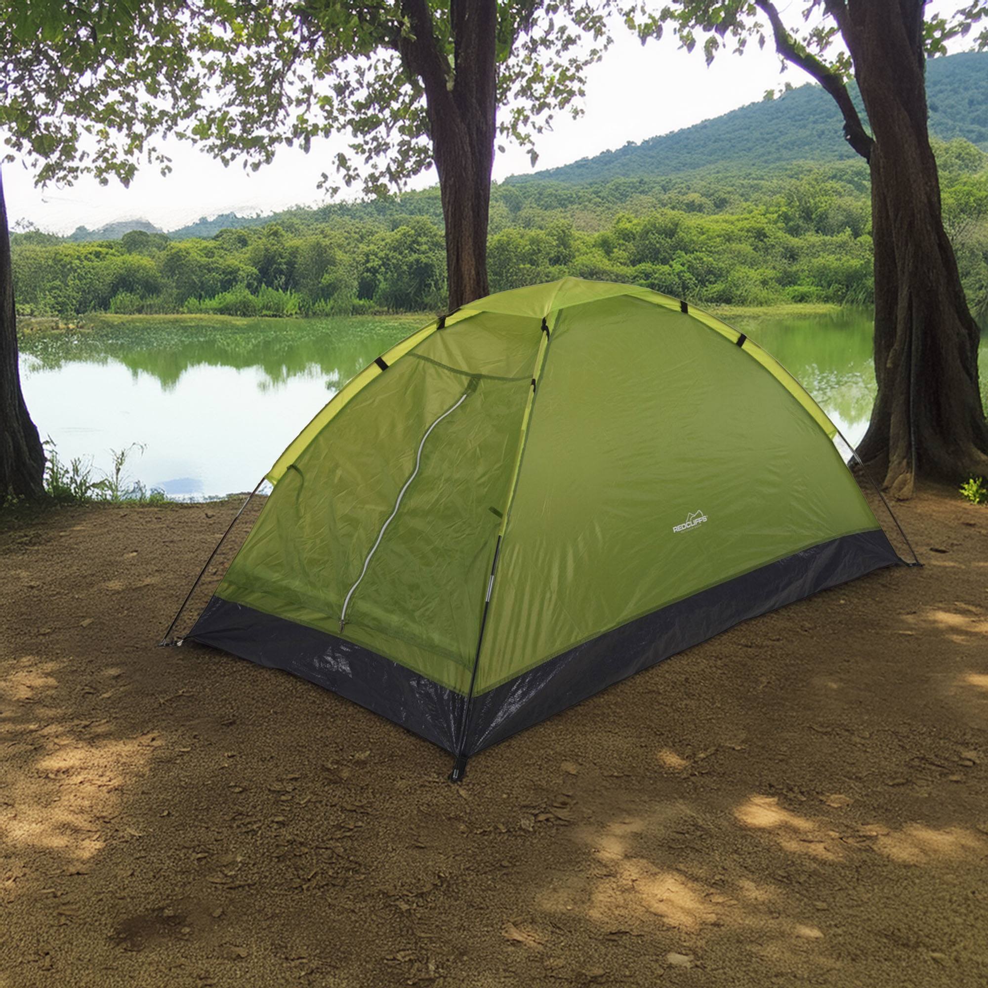 Well home tienda de campaña monodomo para 2 personas en color verde 200x120x100cm