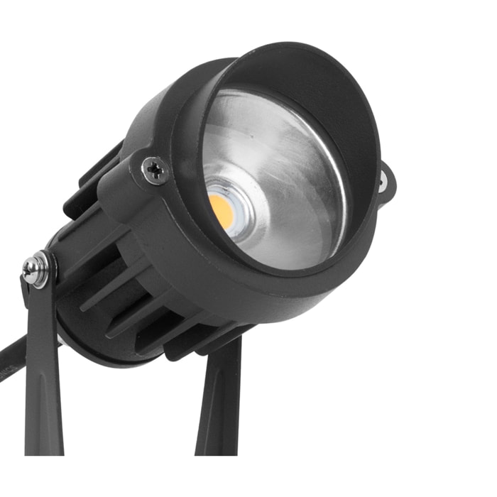 Forlight Proyector exterior con luz led en blanco neutro 4000K en color negro