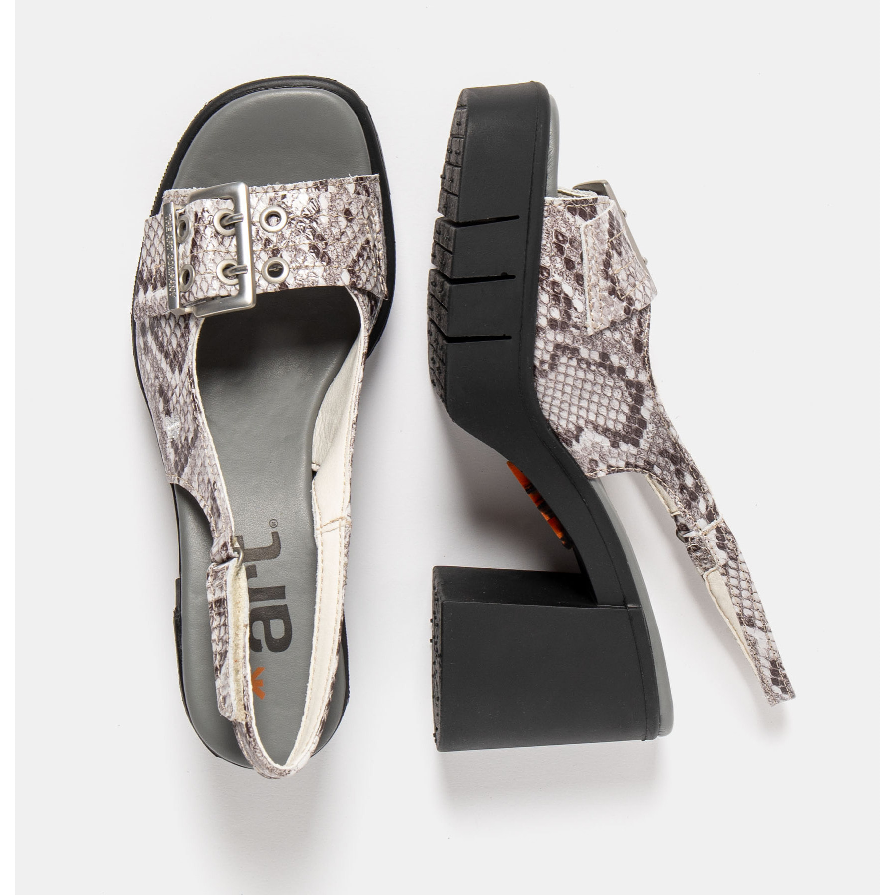 Sandalias con tacón 1994 SNAKE WHITE/ EIVISSA color White