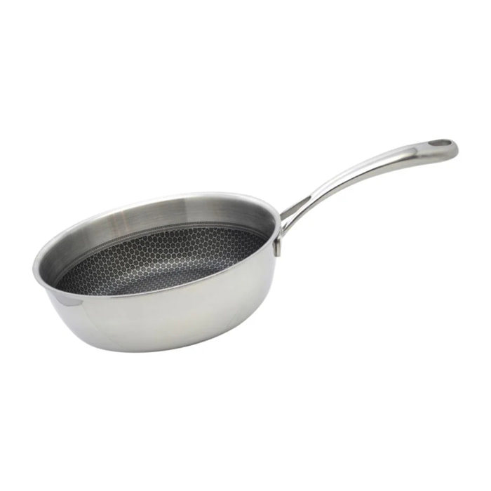 Poêle sauteuse 24 cm en inox 18/10 Elo Relief Evolution
