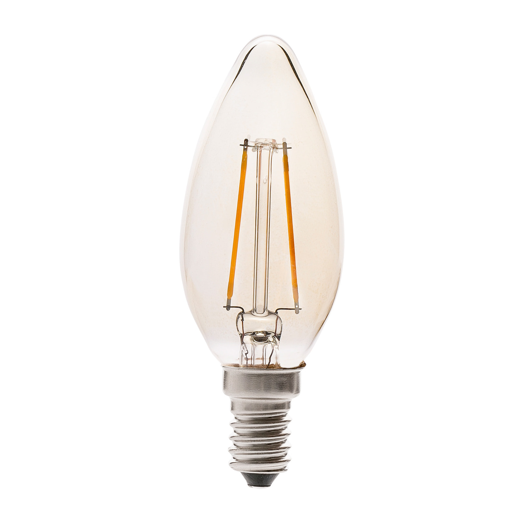 Bombilla VELA FILAMENTO LED ÁMBAR E14 2W 2200K