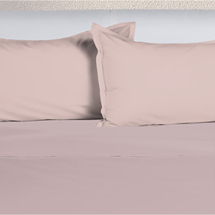 UNO CASA DESIGN Completo Letto Bice 25 Bicolor in Puro Cotone_Matrimoniale_malva