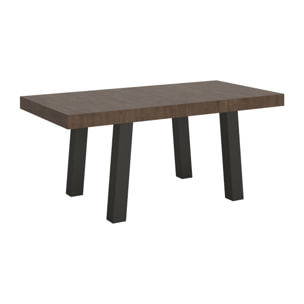 Mesa extensible 90x200/304 cm Bridge Nogal estructura Antracita