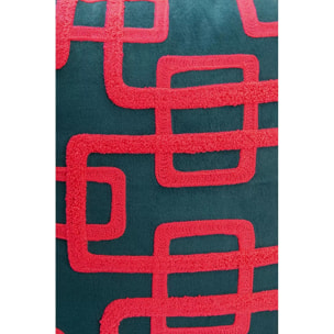 Coussin Chain rouge et noir Kare Design