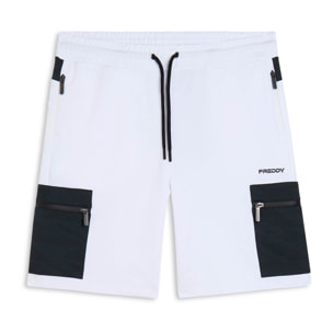 Pantaloni corti sportivi con tasconi stampa fantasia