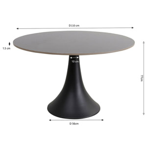 Table de jardin Grande Possibilita noire et grès Kare Design