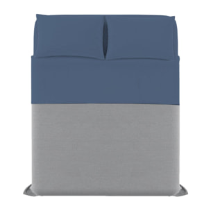 COMPLETO LETTO MAX COLOR MADE IN ITALY COTONE- AVIO MATRIMONIALE