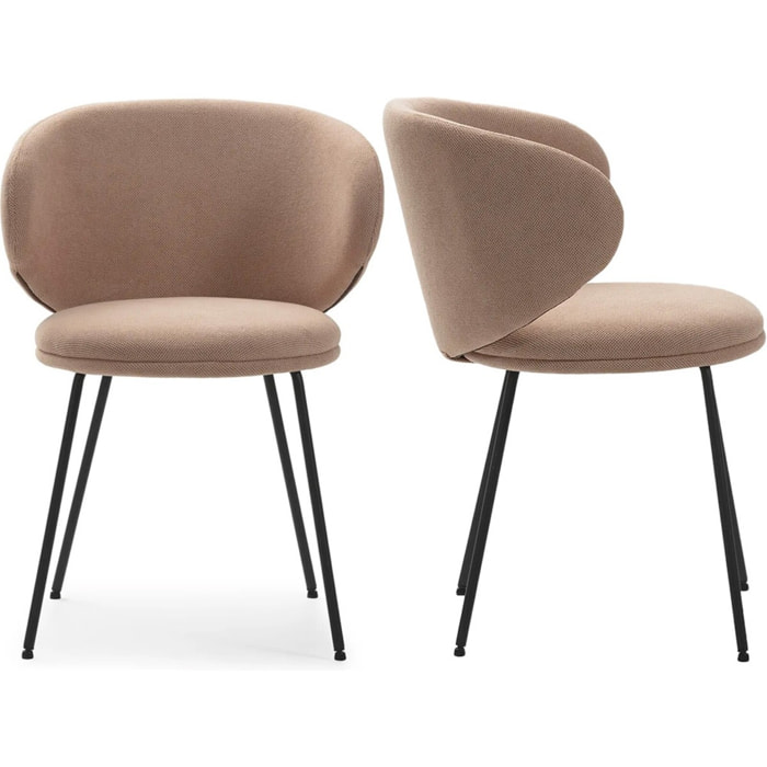 Lot de 2 chaises en tissu - COCOON