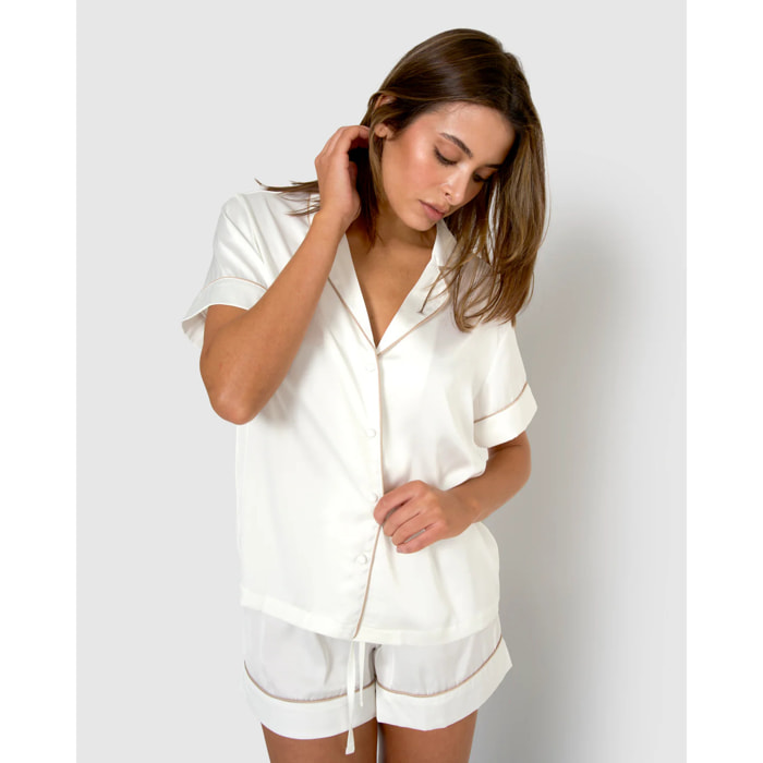 Pigiama da donna in raso crt m/c