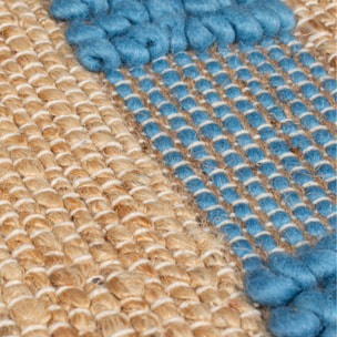 Tapis en jute Medina bleu Bleu