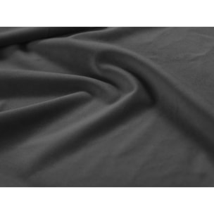 Canapé convertible avec coffre de rangement "Vermont" 3 places en velours gris foncé