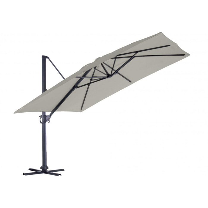 LUXEKING - Parasol déporté 4x3m - Lin