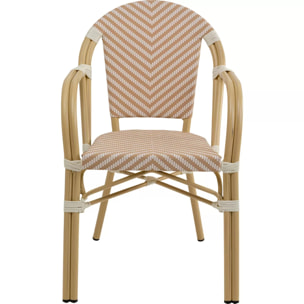 Chaise de jardin avec accoudoirs Montmartre beige Kare Design