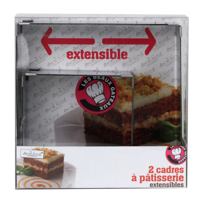 Lot de 2 cadres extensibles, MES BEAUX GATEAUX