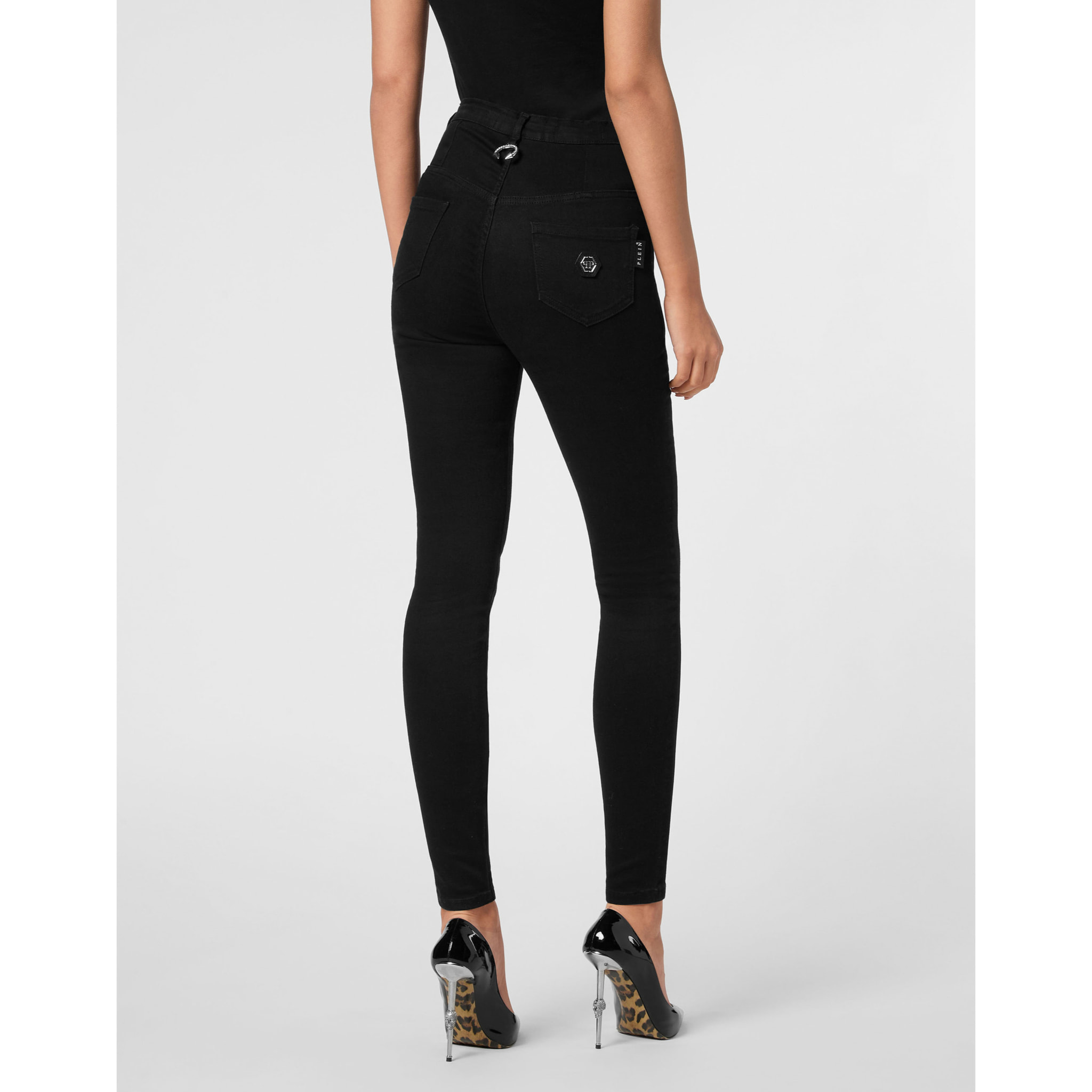 PHILIPP PLEIN Jegging a vita alta