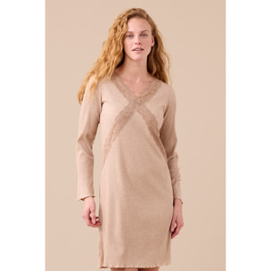 Camicia da notte donna in costina di viscosa articolo classic Noidinotte