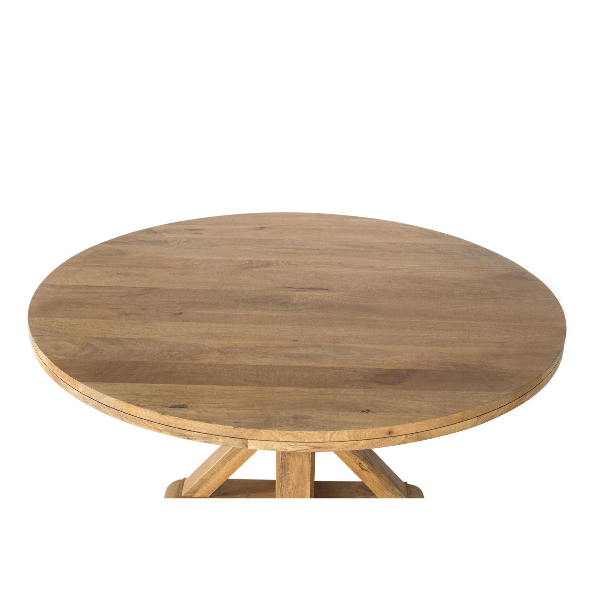 Mesas de Comedor de Madera de Mango 150 Cm Estilo Rústico Moderno