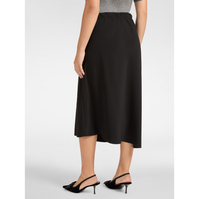 Elena Mirò - Gonna asimmetrica in cady stretch - Nero