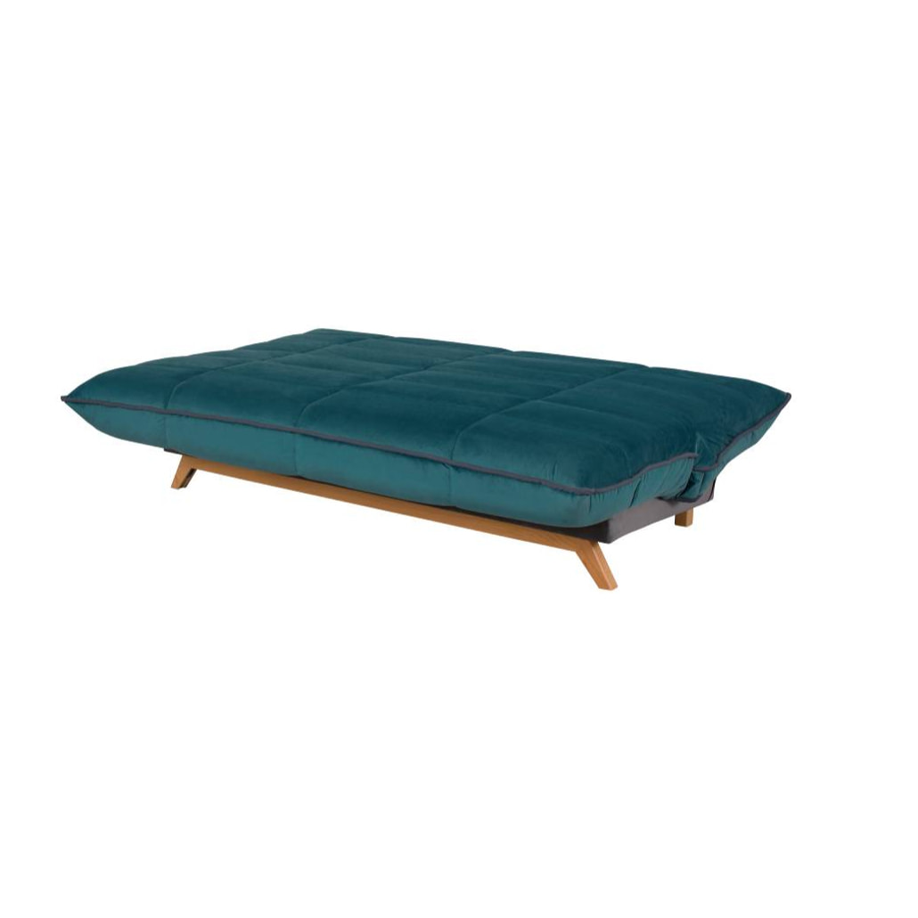 Banquette CC SEATTLE 120x190, matelas Dunlopillo, bleu