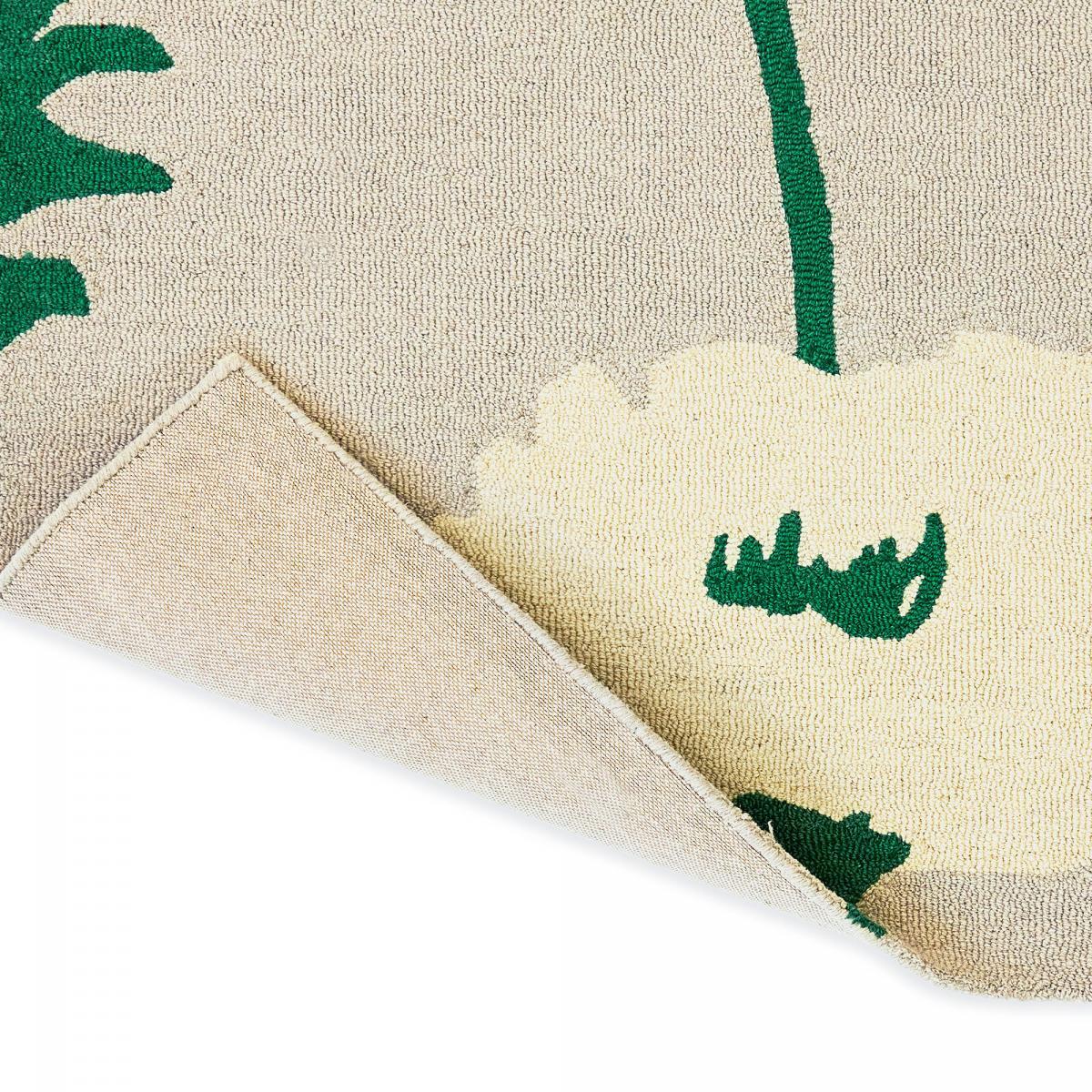 Tapis salon et chambre fait à la main en laine motif floral NUITORQ