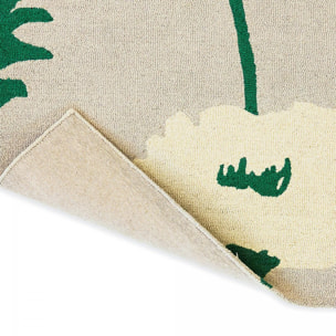Tapis salon et chambre fait à la main en laine motif floral NUITORQ