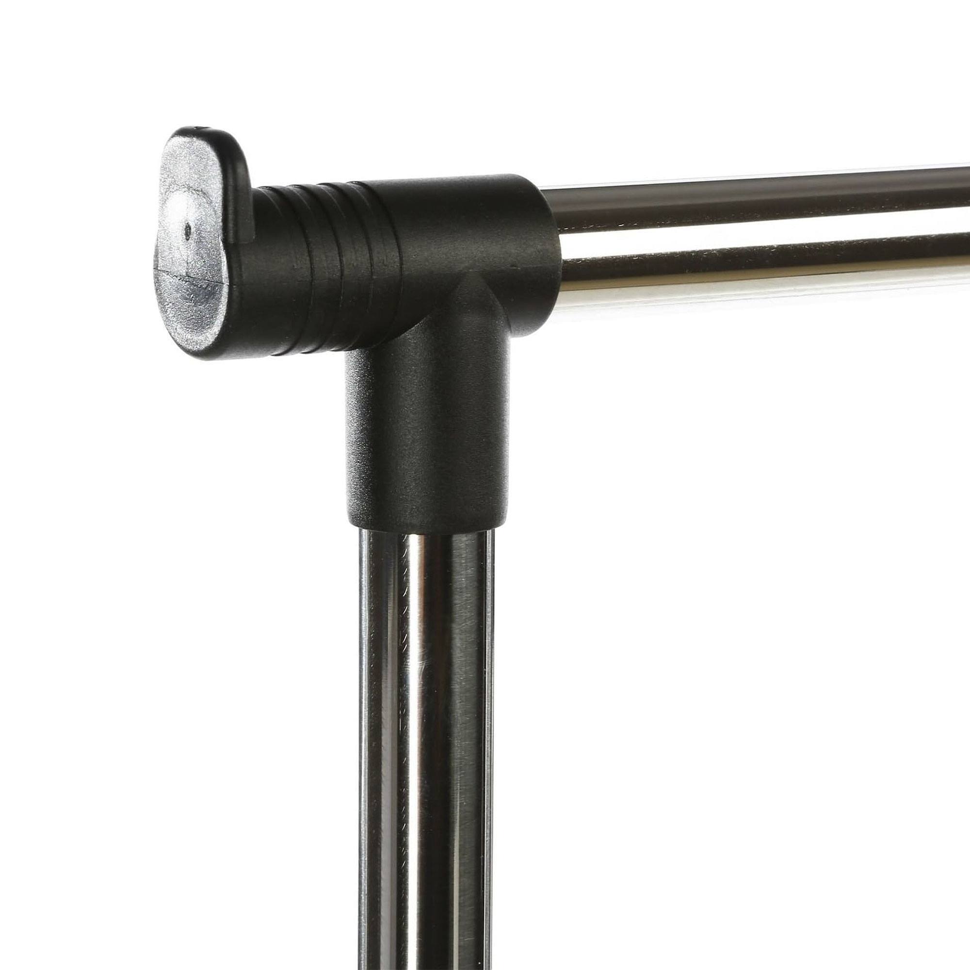 Well home perchero con ruedas con 2 barras reforzadas y marco metálico h.90-160cm.