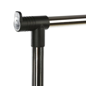 Well home perchero con ruedas con 2 barras reforzadas y marco metálico h.90-160cm.