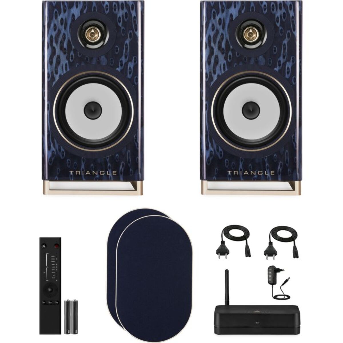 Enceinte bibliothèque active TRIANGLE Capella Etoile Noire