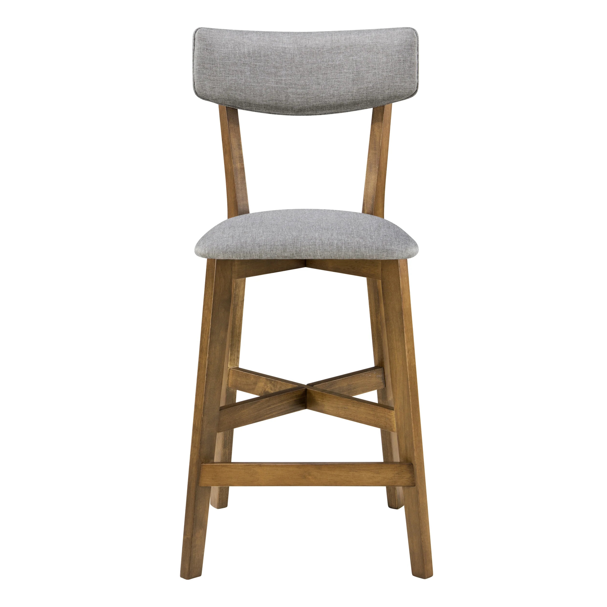 Lot de 2 chaises pour îlot central 68 cm en tissu gris foncé - Elmer