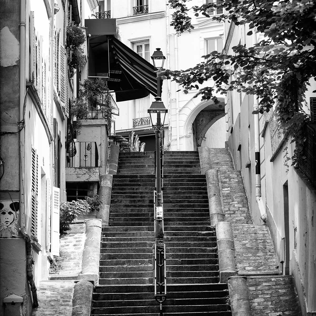 Tableau Paris rue de Montmartre Toile imprimée