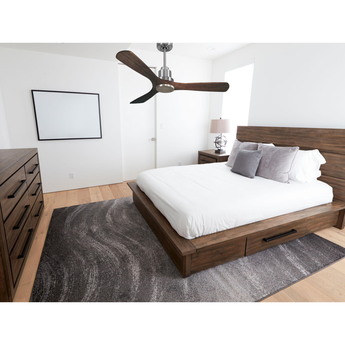 Ventilateur de plafond Réversible  Thermostat Wifi Moteur à courant continu Toits en pente Télécommande Hypersilence Mémoire Shopify Vendible (AUTOMATIQUE)