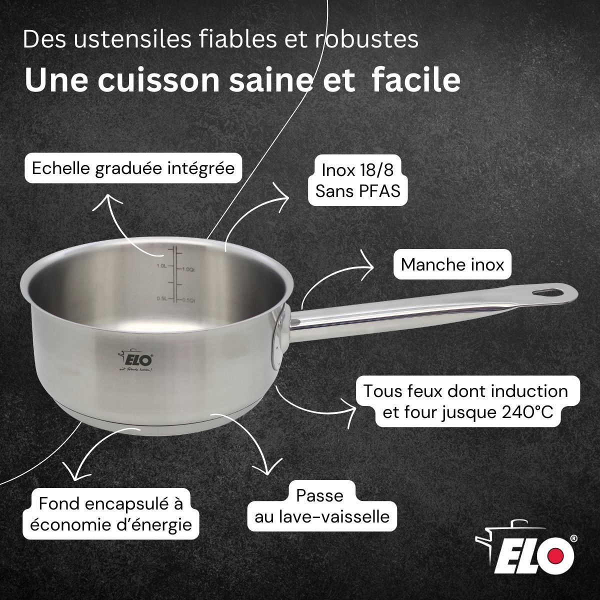 Casserole en inox Elo Profi Cuisine