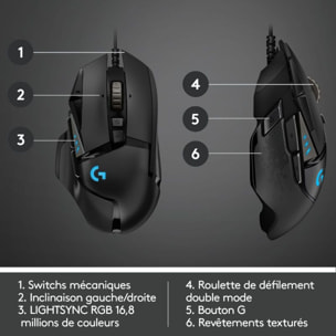 Souris Gamer Filaire LOGITECH G502 Hero High Performance