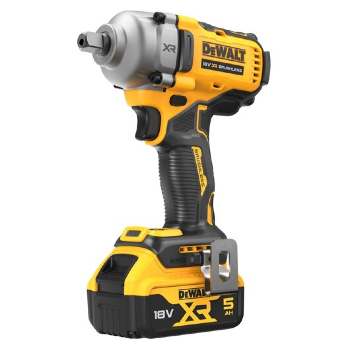 Boulonneuse à chocs 1/2' compacte XR 18V brushless - DEWALT - avec 2 batteries 18V 5.0Ah - chargeur - coffret - DCF892P2T-QW