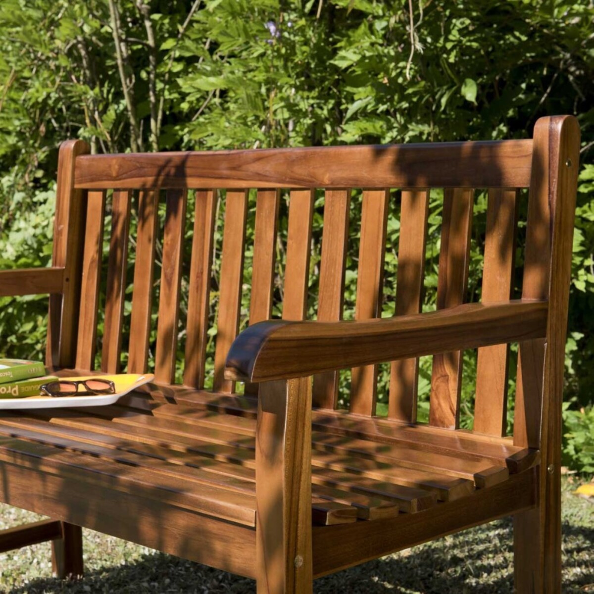 MAEVA - Banc de jardin Java en bois teck huilé