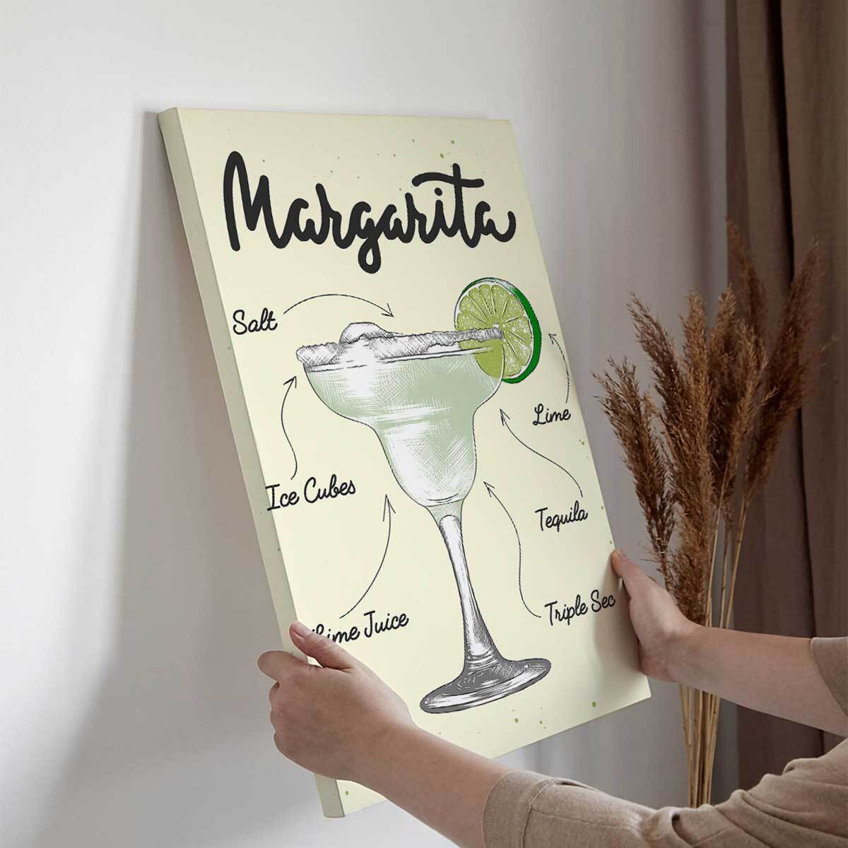 Tableau cocktail Margarita Toile imprimée