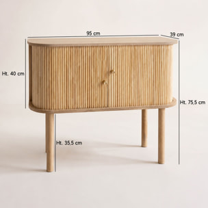 Bahut en bois clair avec portes coulissantes HECTOR