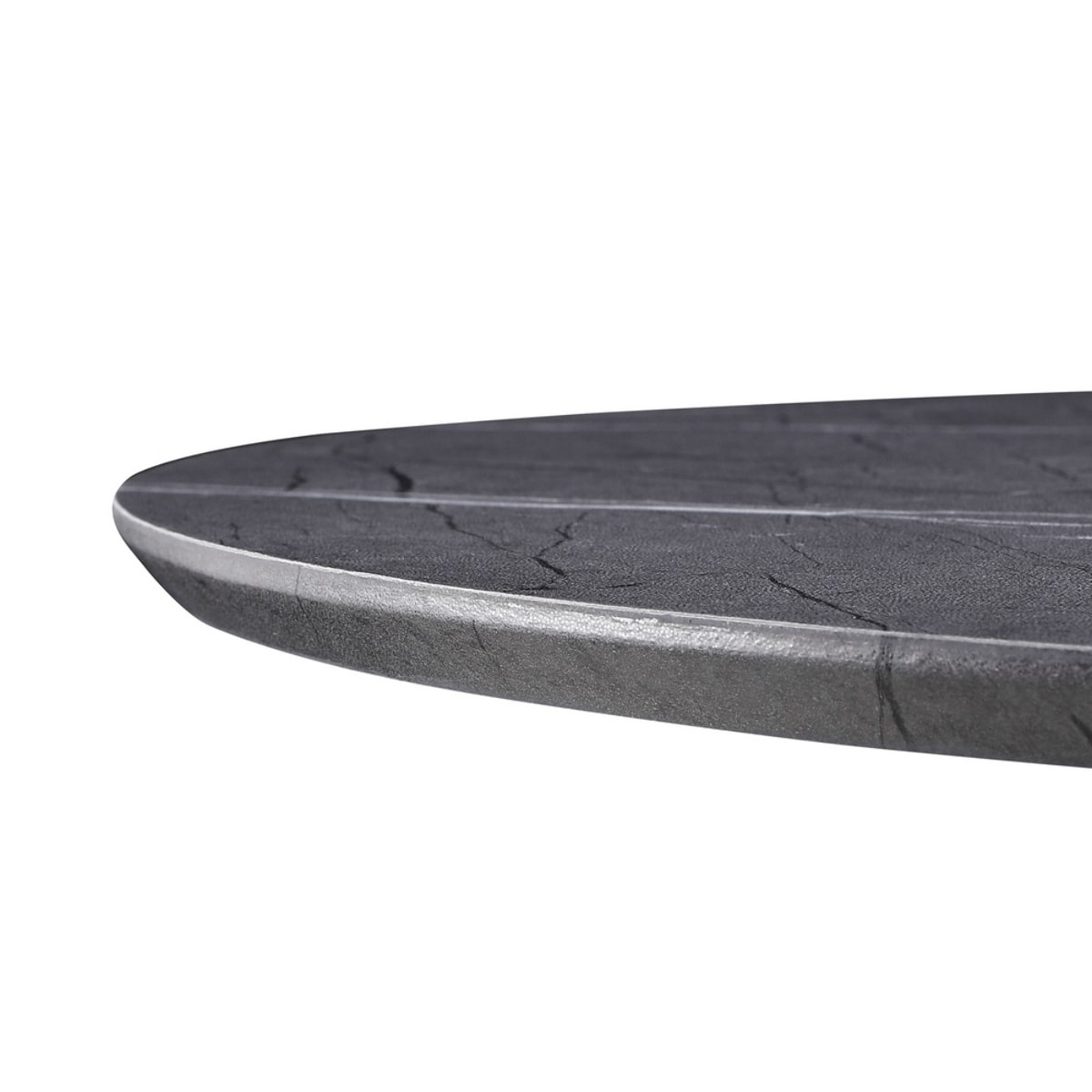 Tavolo bar tondo 70x70x104 cm con top effetto marmo e base nera - Rowan