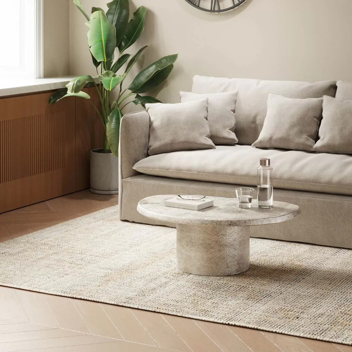Table basse Bossy 87x59cm argentée Kare Design
