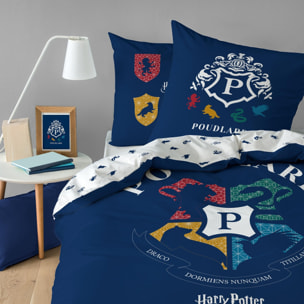 Parure de lit imprimée 100% coton, HARRY POTTER BLASON