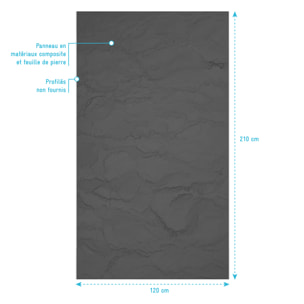 Panneau Mural Pierre Finition Ardoise 120 x 210 cm - STONE'IT ARDOISE
