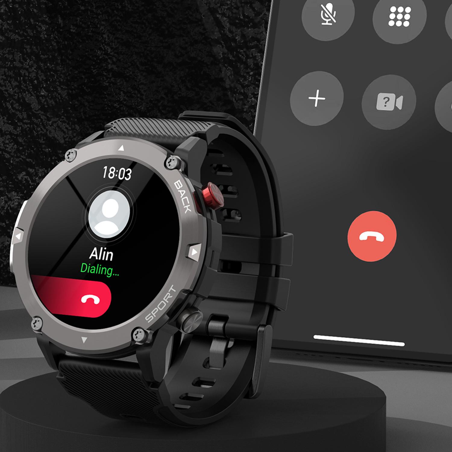 Smartwatch C21 con funzione schermo diviso, 19 modalità sport. Monitoraggio cardiaco e O2.