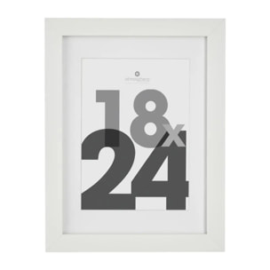 Cadre photo bois "Eva" blanc 18x24cm