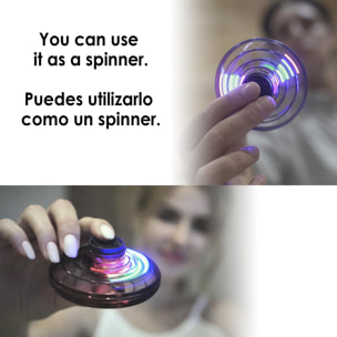 Spinner volante con luci a LED.