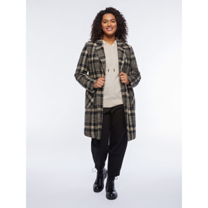 Fiorella Rubino - Cappotto check - Nero