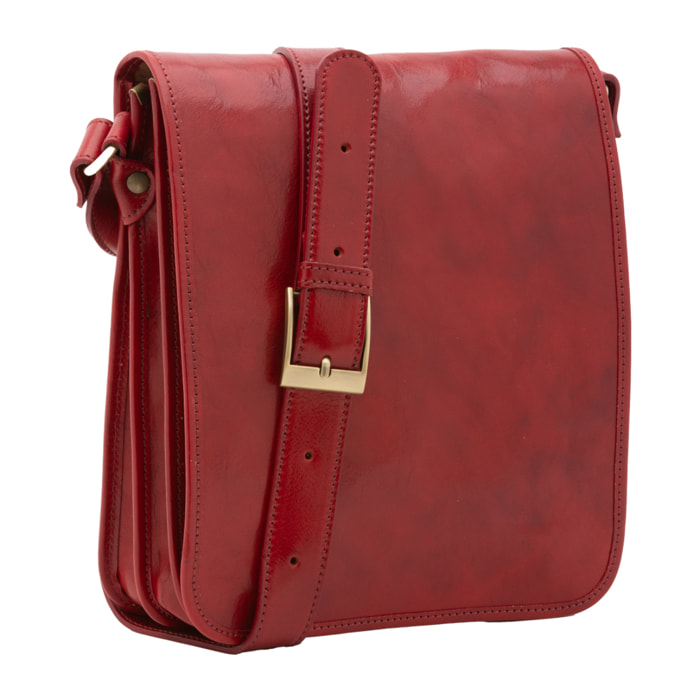 Borsa a tracolla  da uomo In Vera pelle Made in Italy 29x24x9 cm