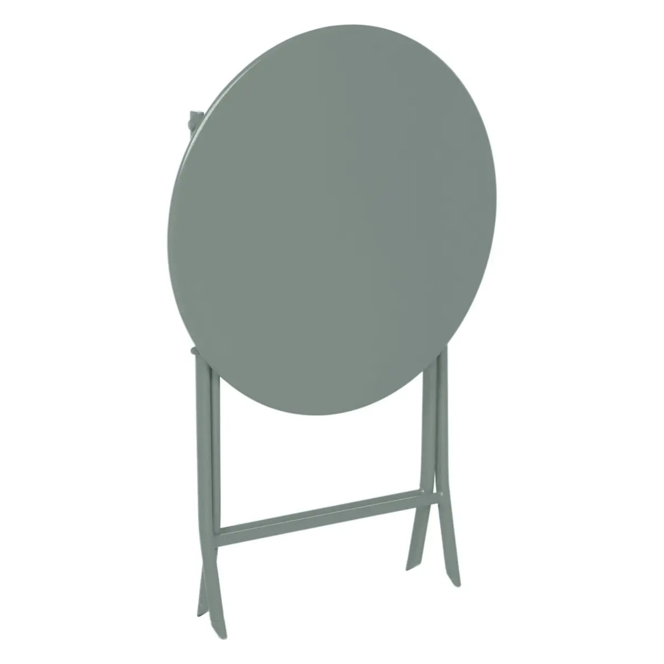 Table de jardin pliante ronde "Greensboro" vert olive 2 places en acier traité époxy