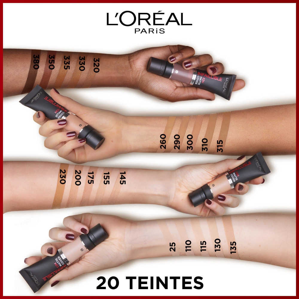 L'Oréal Paris Infaillible 32H Matte Cover Fond de teint 300 Sous-Ton Rosé